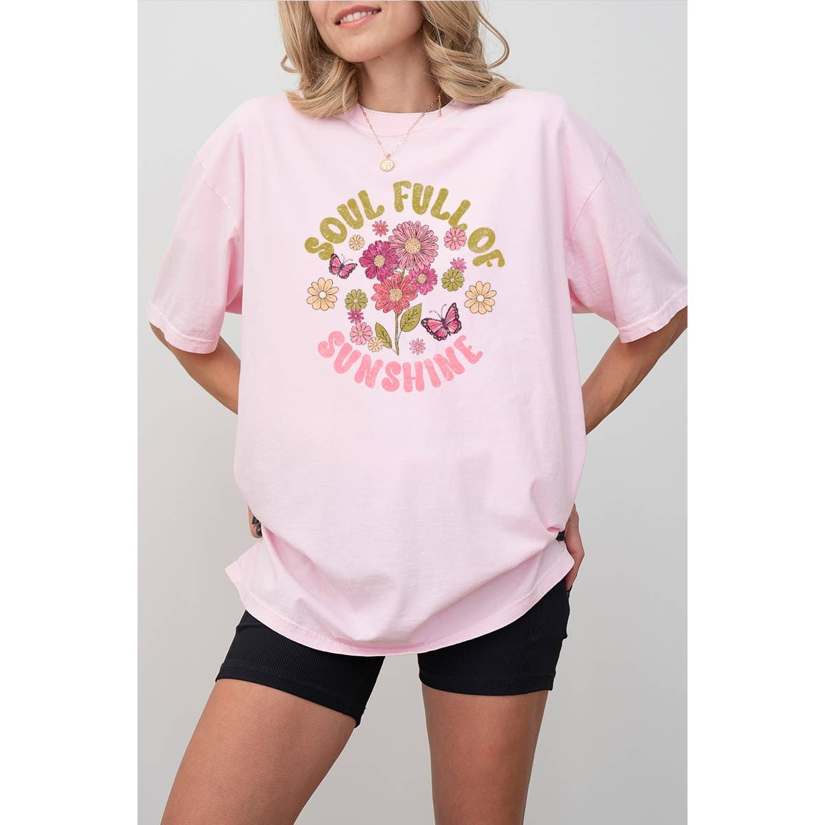 Soul Full of Sunshine Vintage Graphic Oversized Tee