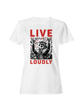 Live Loudly Skeleton Headphones Women's T-Shirt