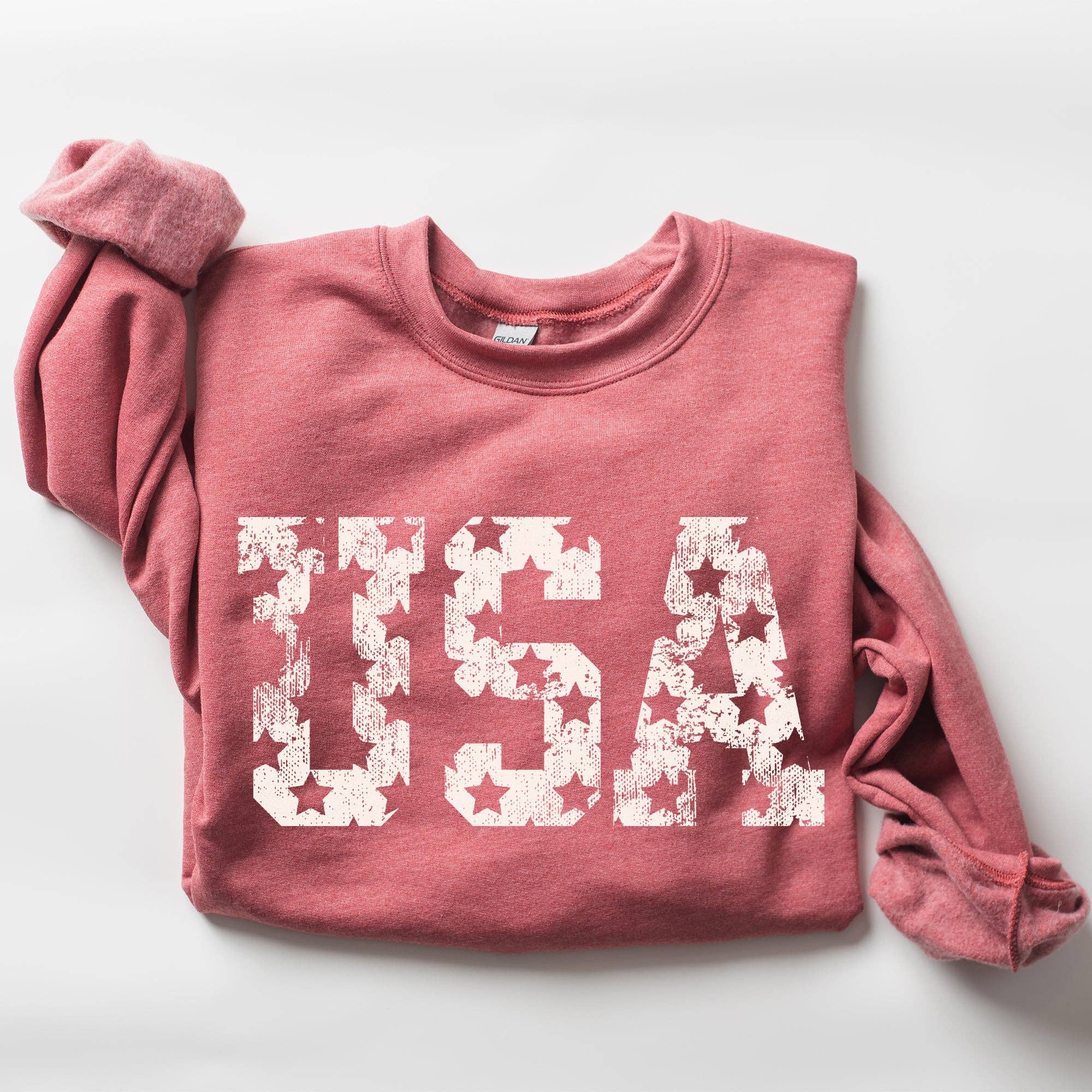 Retro USA Stars Patriotic America 4th of July Sweatshirt