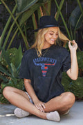 Midwest Stay Wild Roam Free Mineral Washed Graphic Top