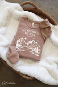 He Restores My Soul Psalm 23:3  Graphic Sweatshirt