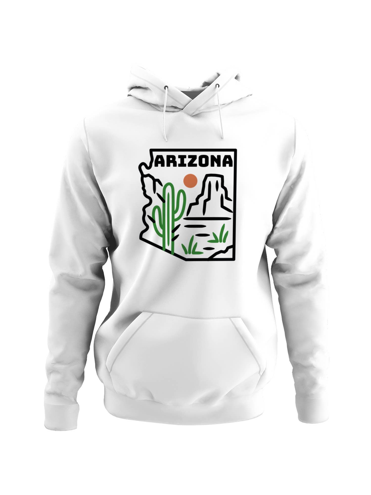 Arizona Cactus Desert Art Men's Hoodie