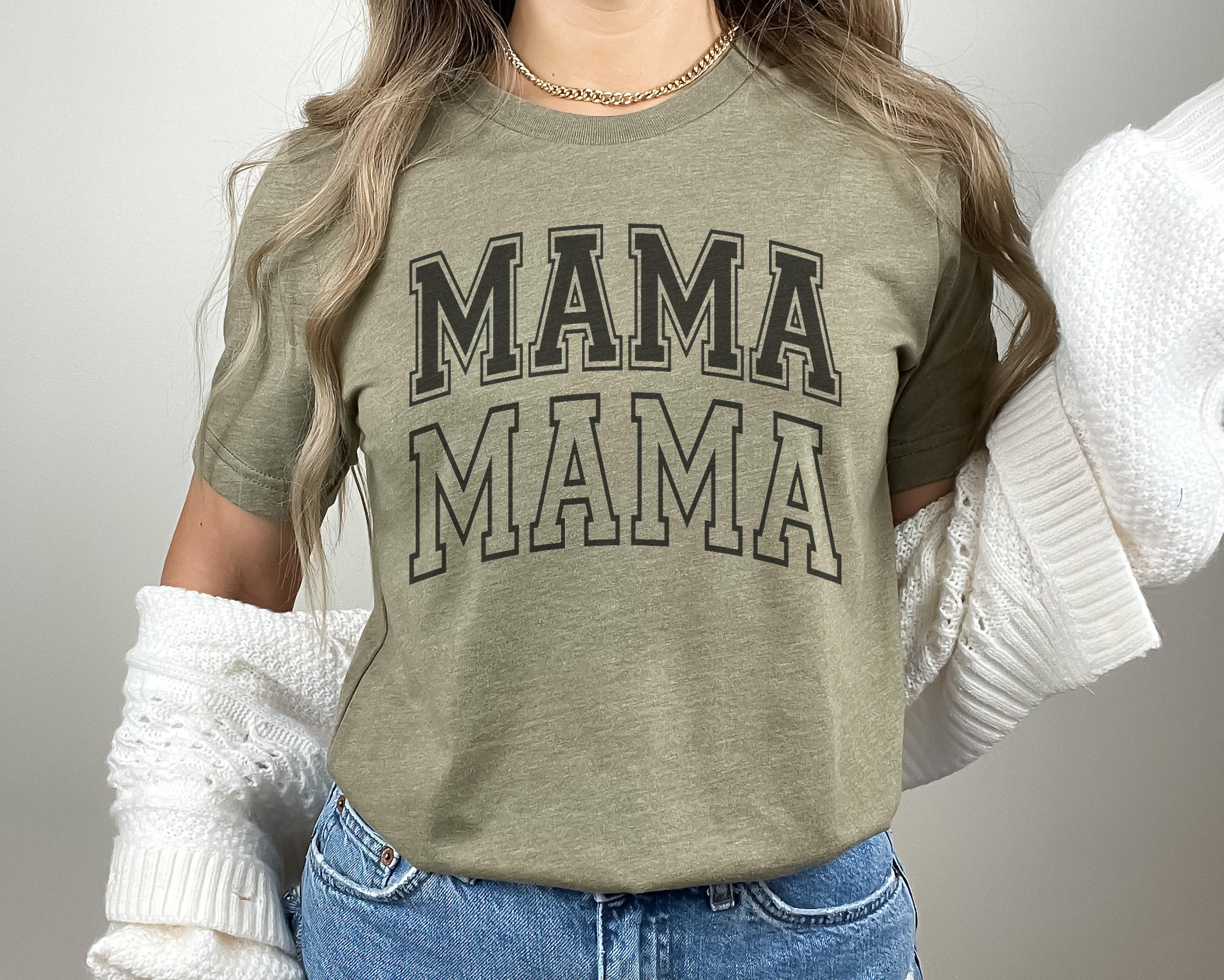 Mama College Block L Mom Tee