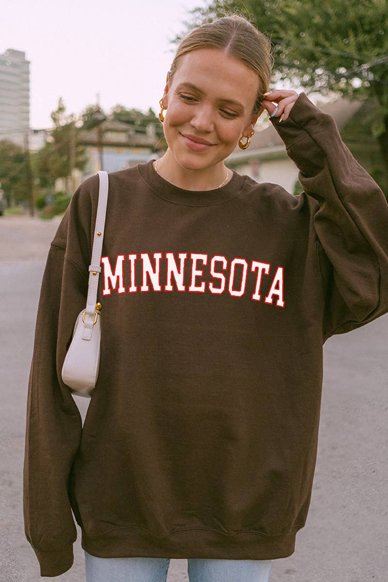 Minnesota Puff Print Vintage Graphic Sweatshirts