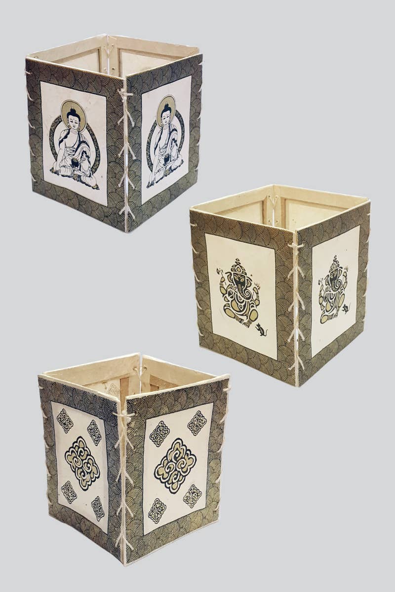 Lokta Paper Craft Lamp Shade (NB-110)