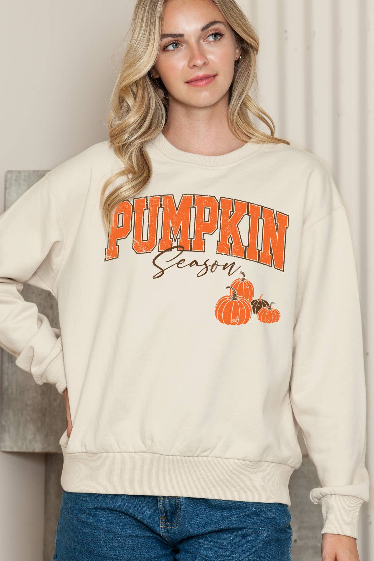 Women Pumpkin Graphic Print Pullover Sweater Top