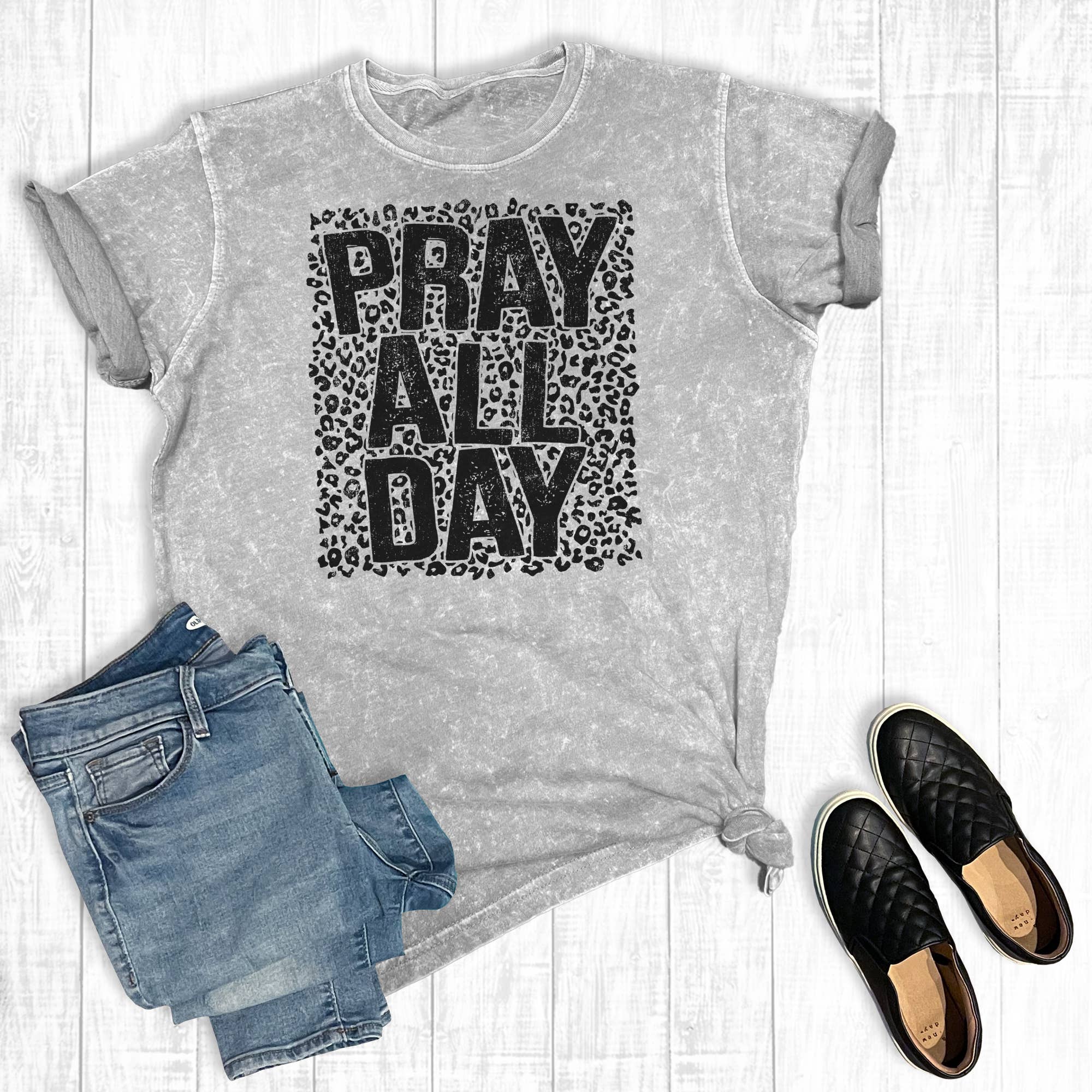 Pray All Day Mineral Wash Graphic Tee