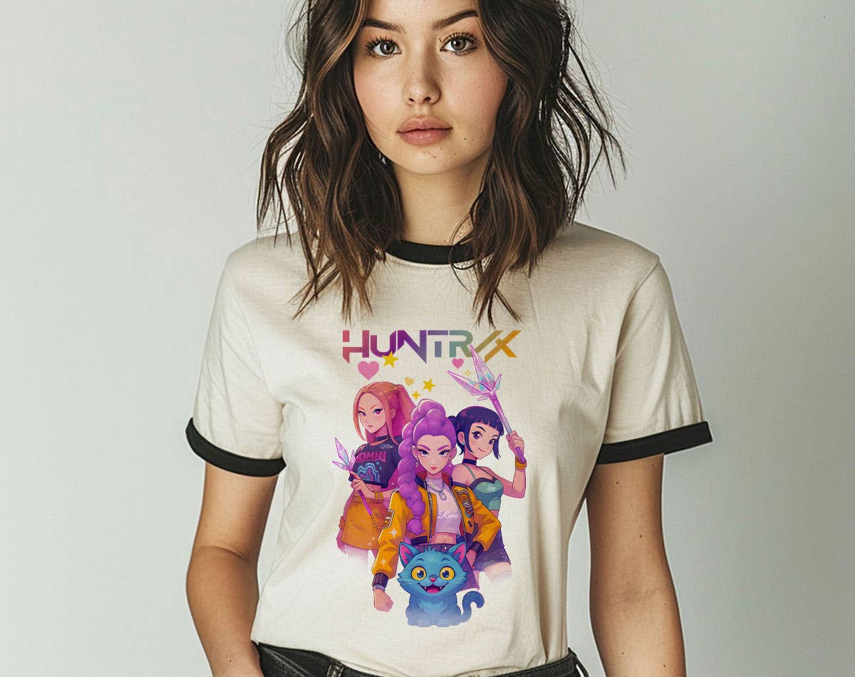 Huntrix Band Kpop Saja Inspired Ringer T-Shirt