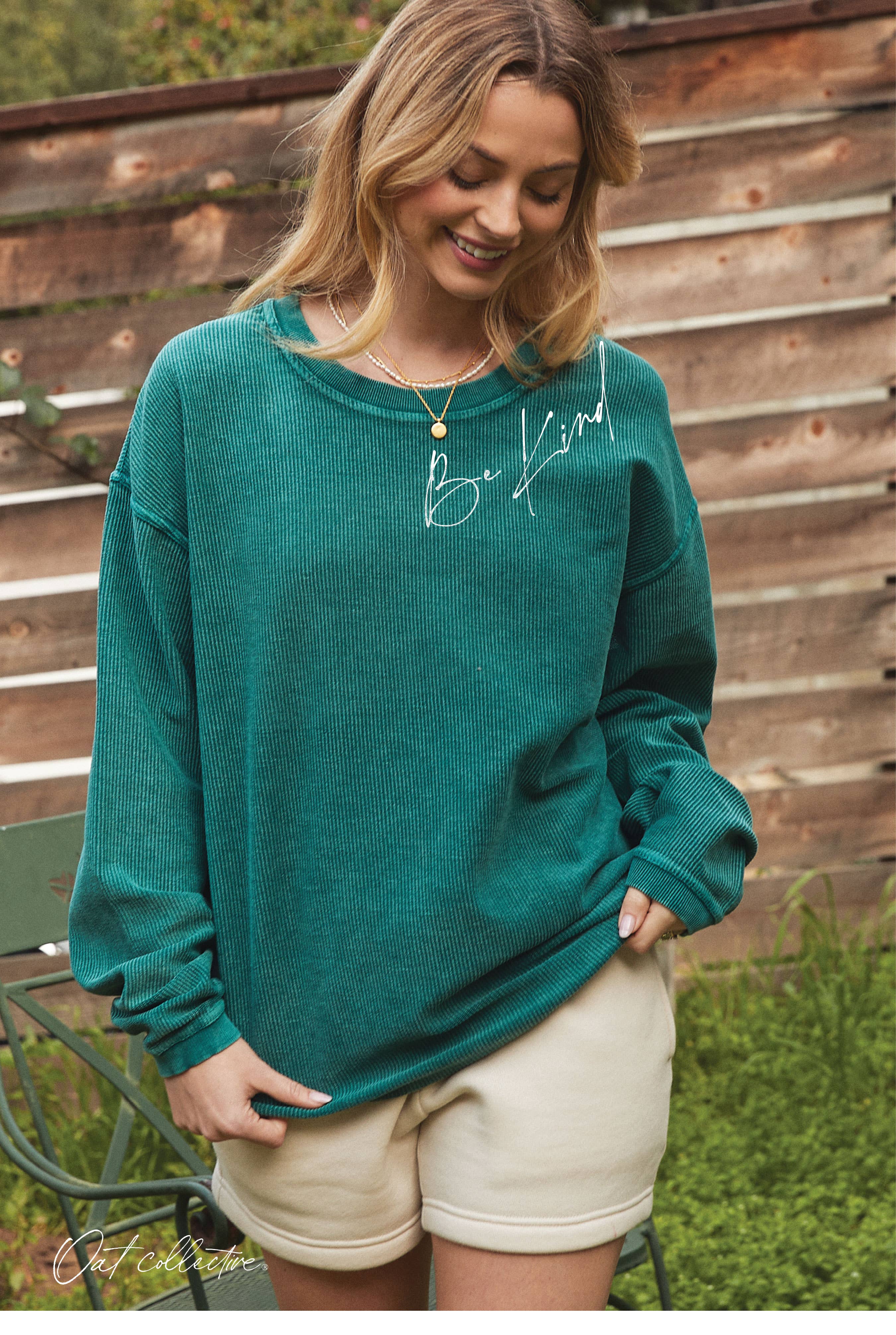 Be Kind  Thermal Vintage Pullover