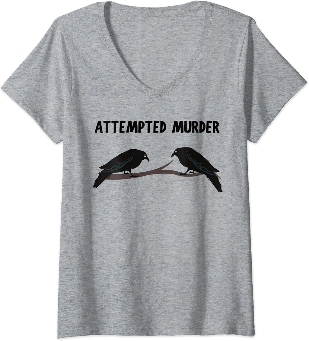 Attempted Murder Of Crows Funny Birdwatcher Pun