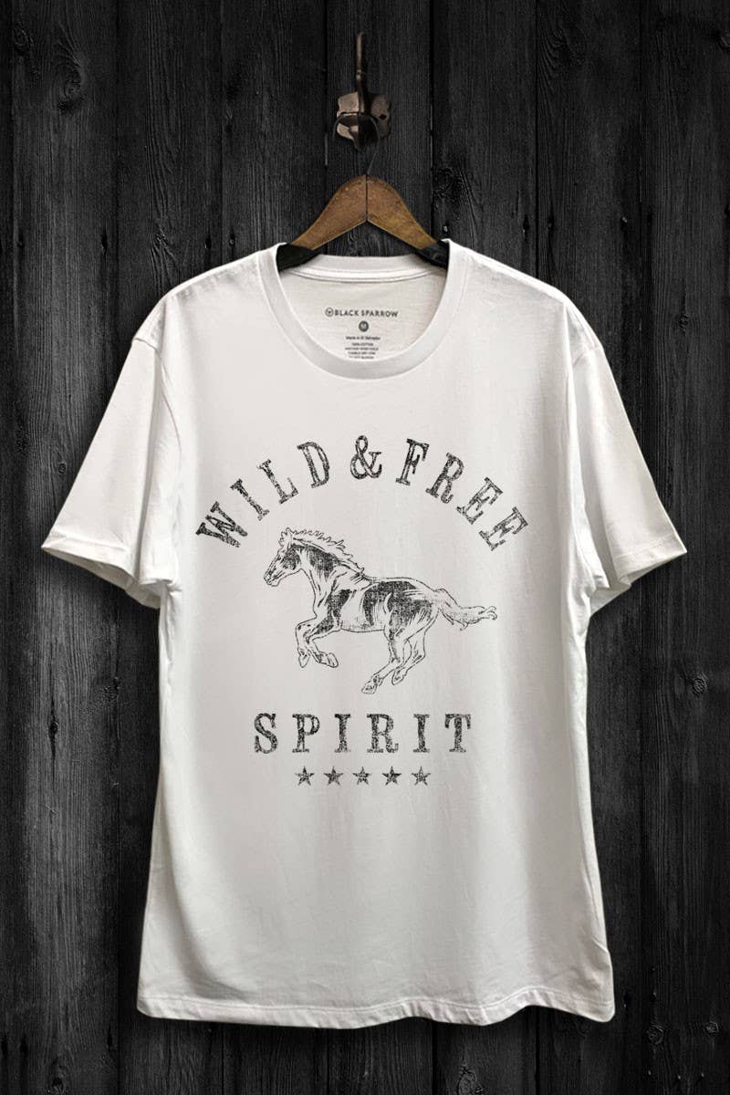 Wild and Free Spirit Horse Graphic Top