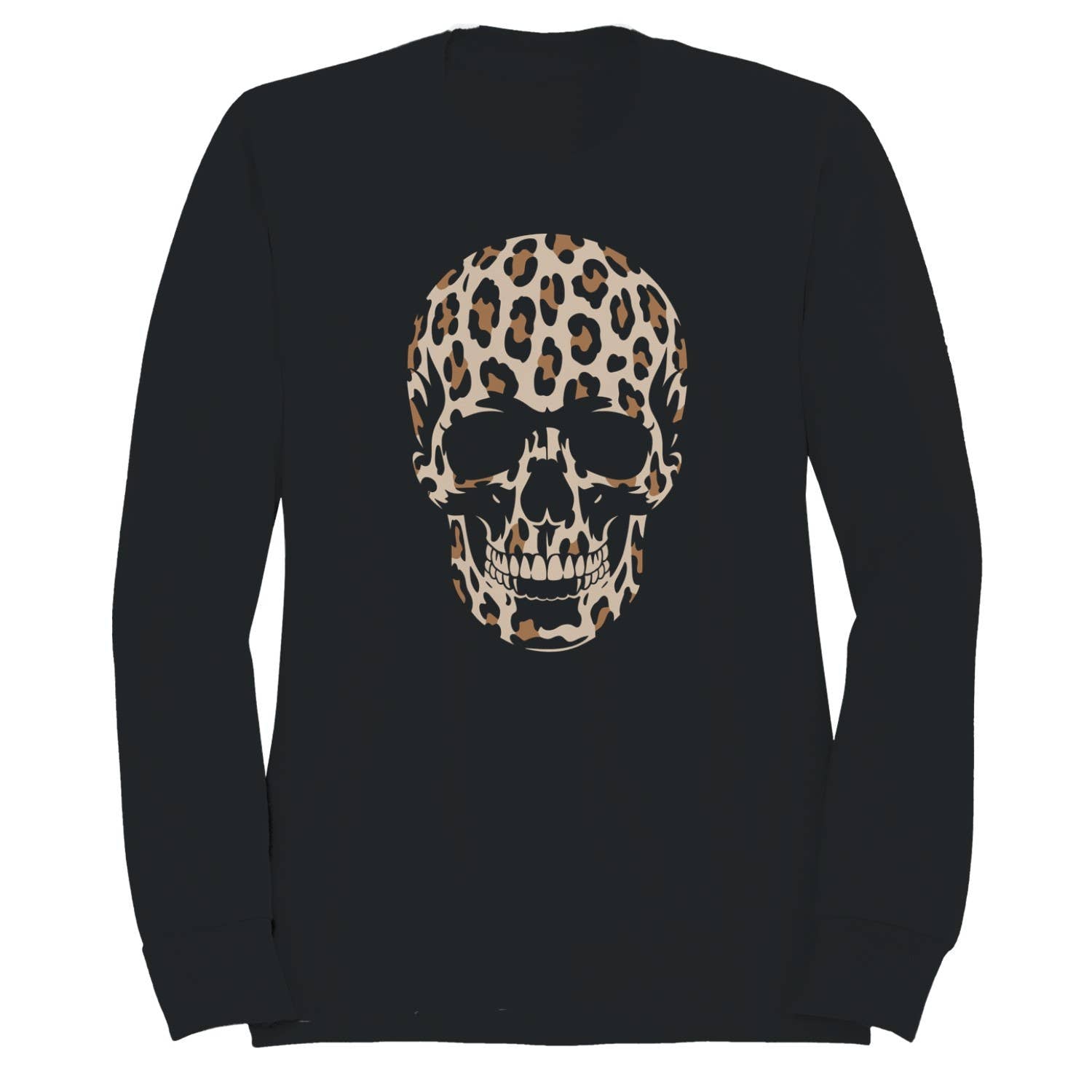 Leopard Print Skull Women's Sweatshirt