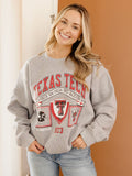 Texas Tech Red Raiders Prep Patch Gray Thrifted Sweatshirt