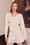 2-Piece Twist-Front Sweater Set