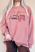 Small Town Girl Ribbon Oversize Graphic Terry Sweatshirts