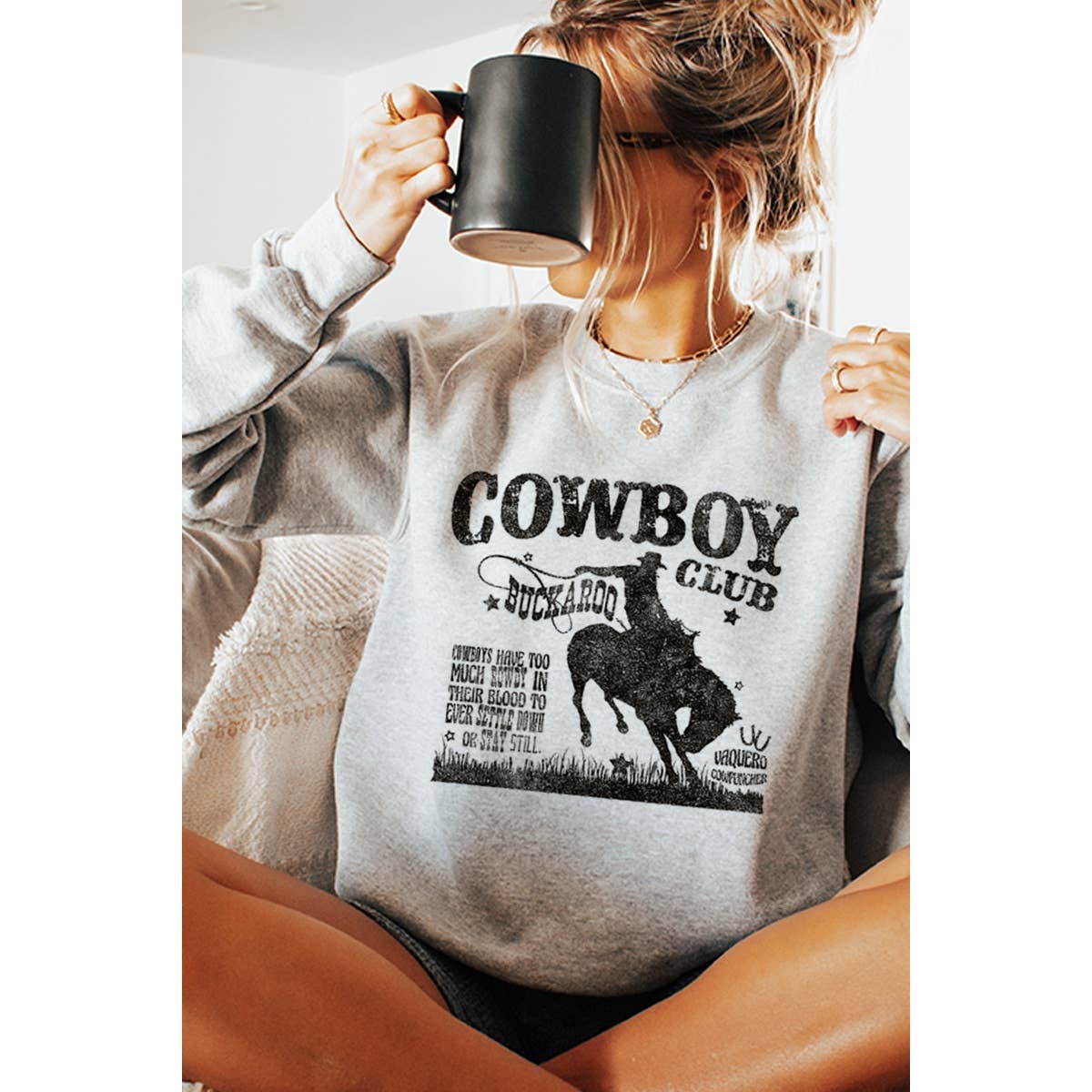 Cowboy Club Western Graphic Sweatshirts
