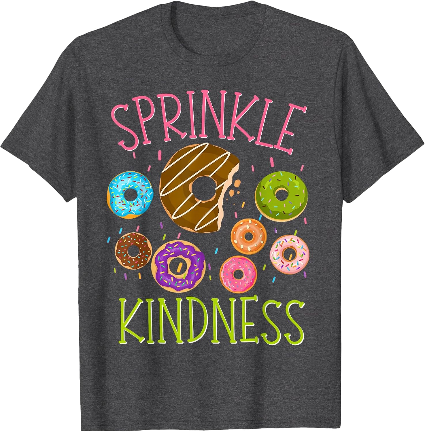 Sprinkle Kindness Funny Donut for Women Boys Girls Doughnut T-Shirt