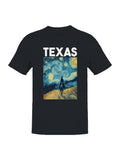 Texas Starry Night Cowboy Art Men's T-Shirt