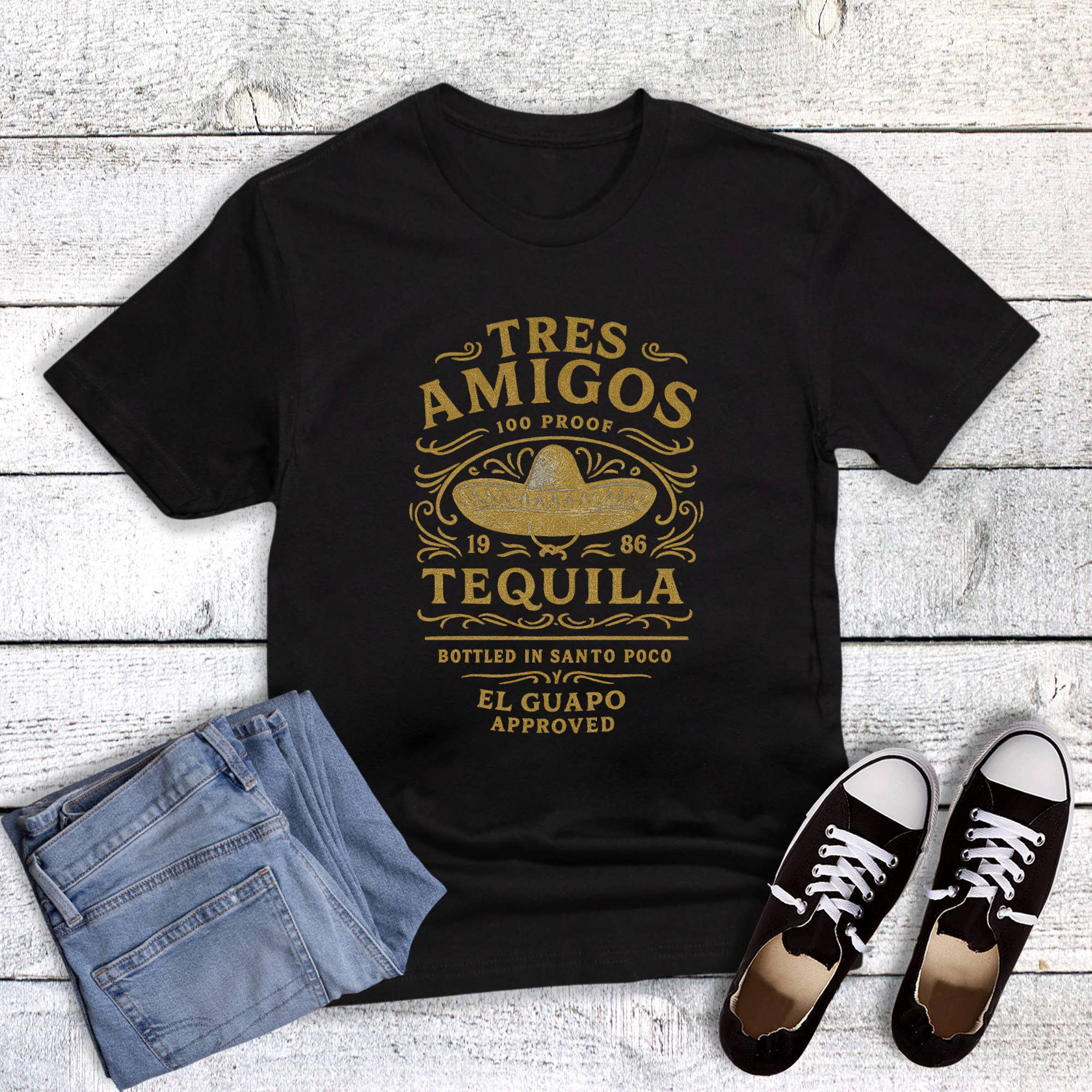 Funny Tres Amigos Graphic Tee
