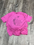He Will Cover You with His Feathers On Heather Berry Tee