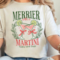Merrier Martini Christmas Graphic T-Shirt | Gildan