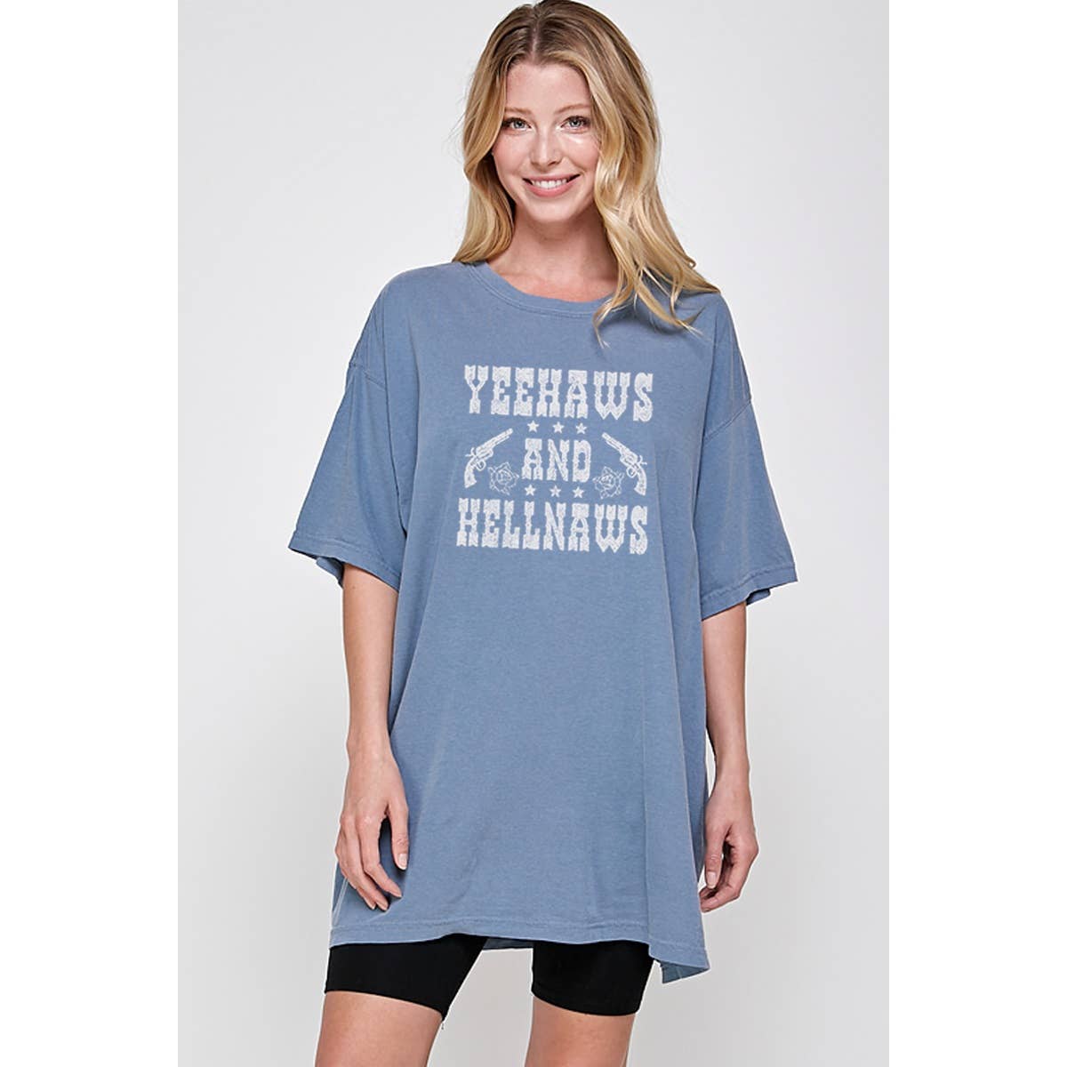 Yee Haws and Hellnaws Texas  Vintage Graphic Oversized Tee