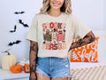 Spooky Season Leopard Checker Ghost Halloween Graphic Tee