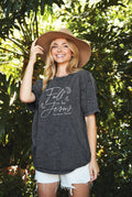 Fall For Jesus Oversized Mineral Washed Graphic Top
