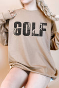 Golf Silhouette Oversized Graphic Terry Sweatshirts