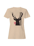 Sunrise Deer Silhouette Art Women's T-Shirt
