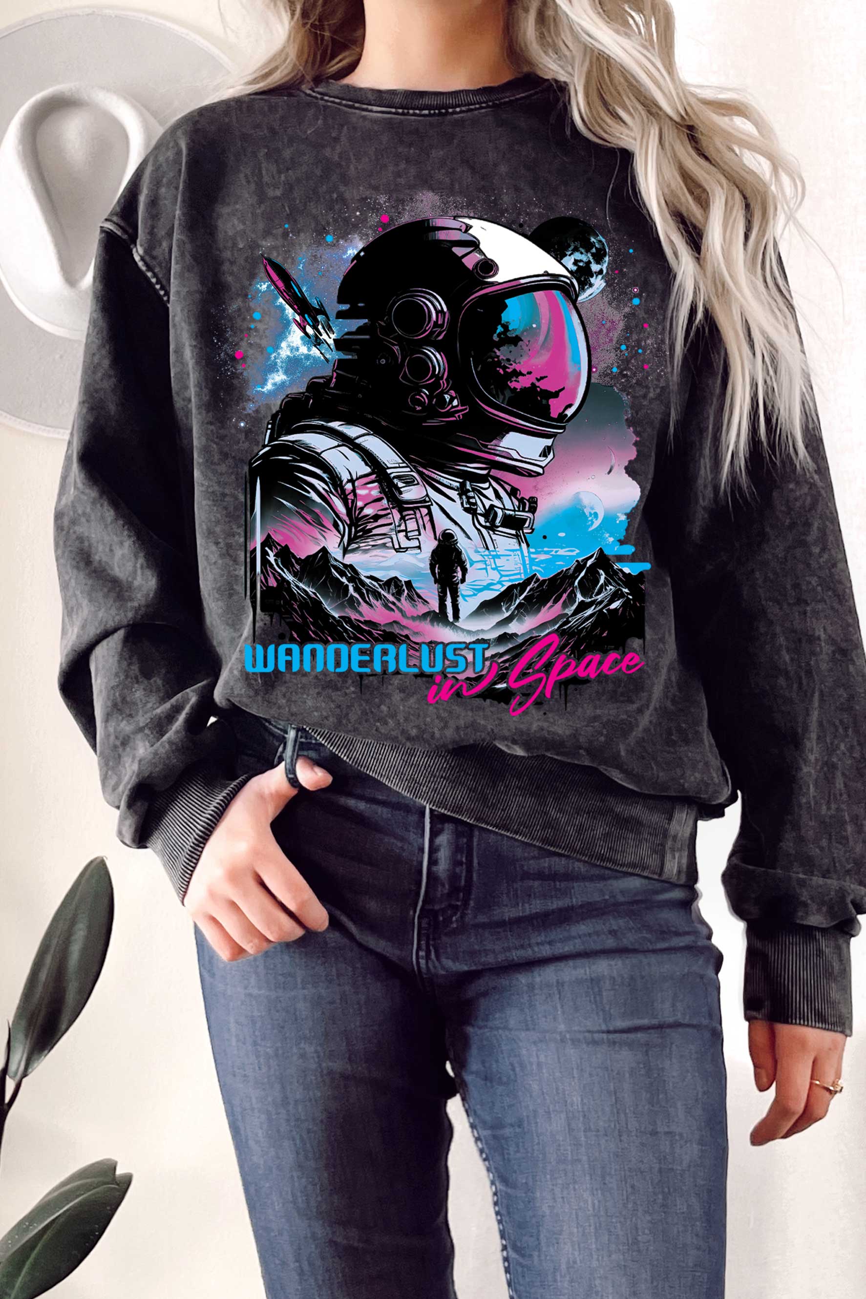 Wanderlust in Space Mineral Graphix Terry Sweatshirts