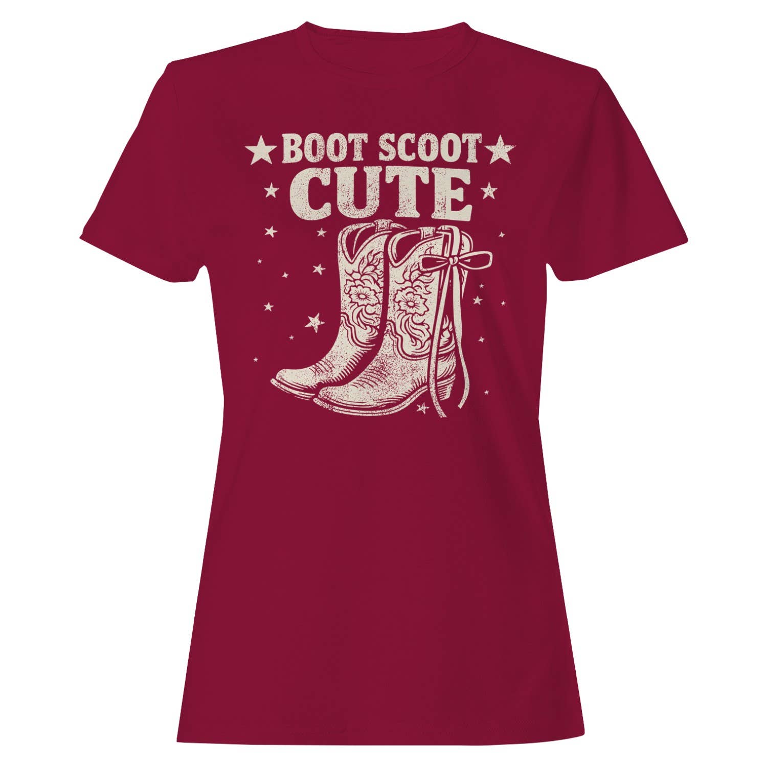 Western Boot Scoot Women's T-Shirt Cardinal Red