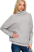 0809 Dolman Sleeve Mock Neck Tunic Sweater SI-26726