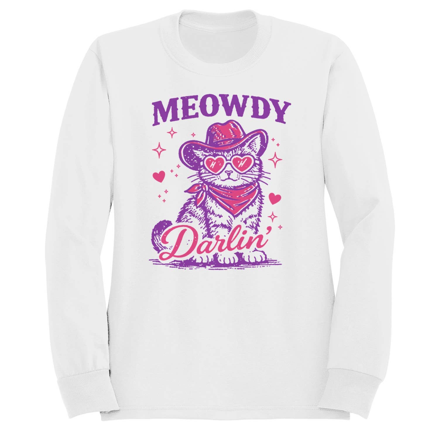 Meowdy Darlin' Cowboy Women's Sweatshirt White