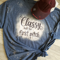 Classy Until the First Pitch Baseball Mom Graphic Tee
