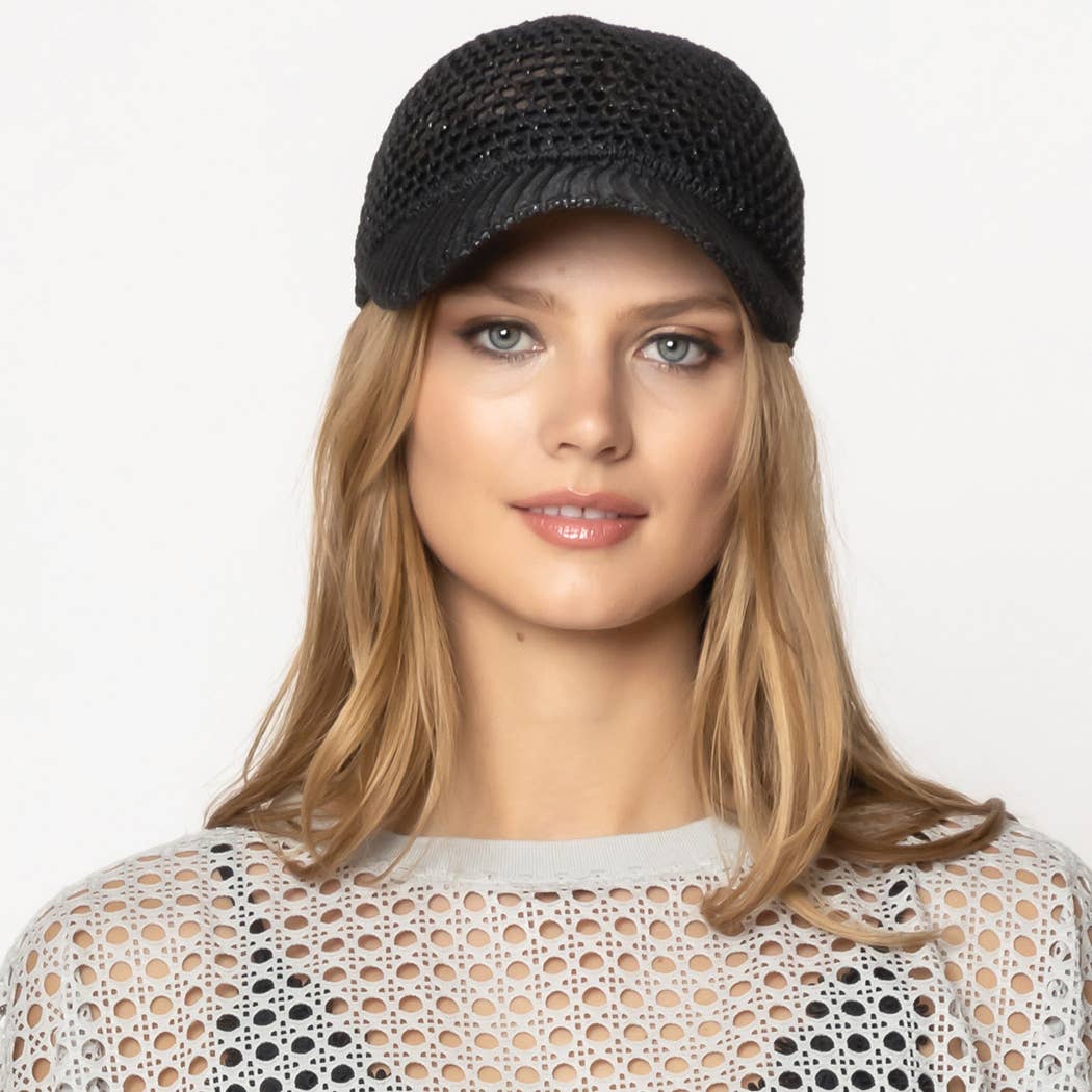 Lurex Metallic Visor Cap