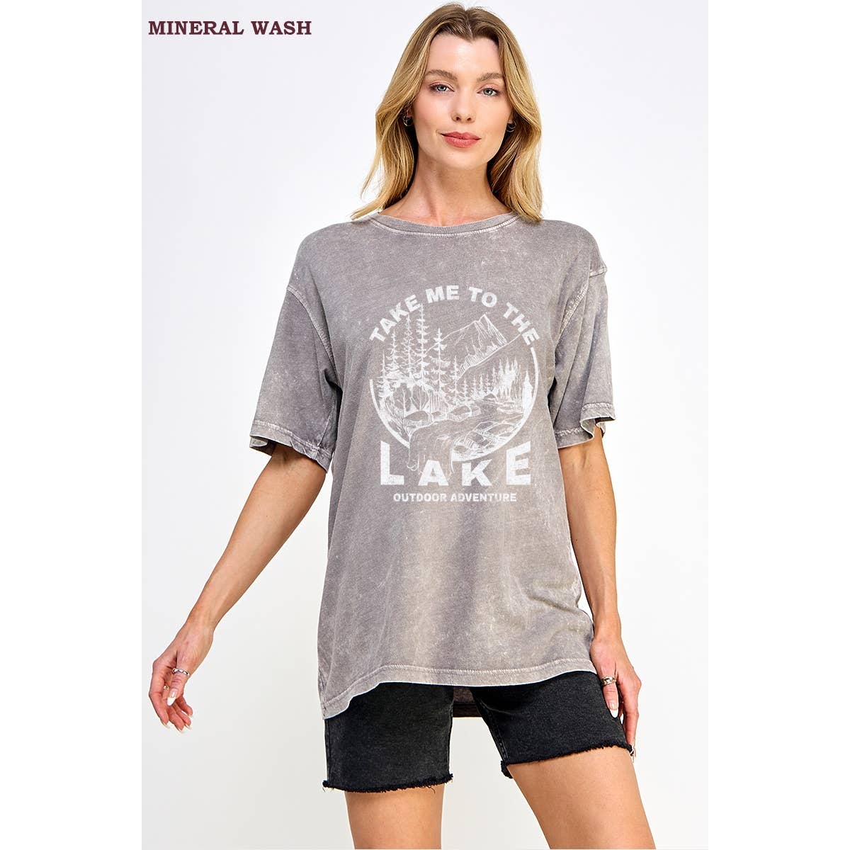 Take Me To the Lake Vintage Graphic  Tee