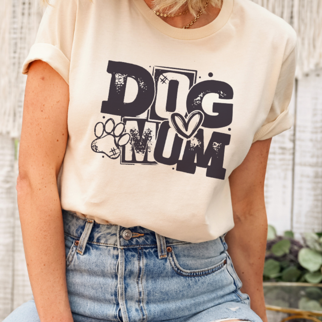 Dog Mom Graphic Tee Dog Lover T-Shirt