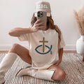 Minimal Cross & Fish Tee