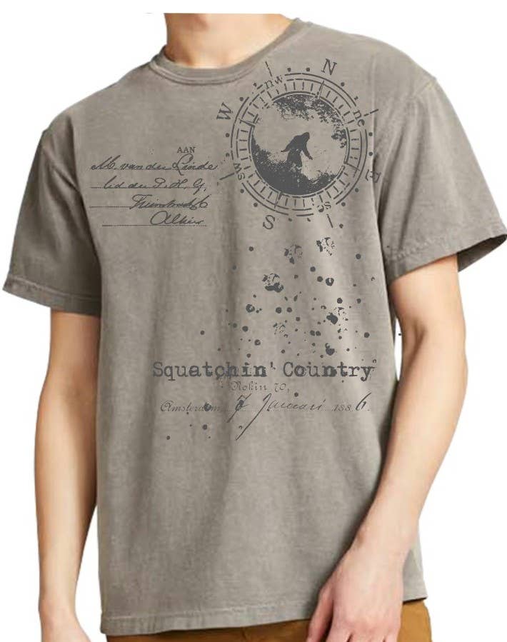 Squatchin' Country Rustic Bigfoot Tshirt