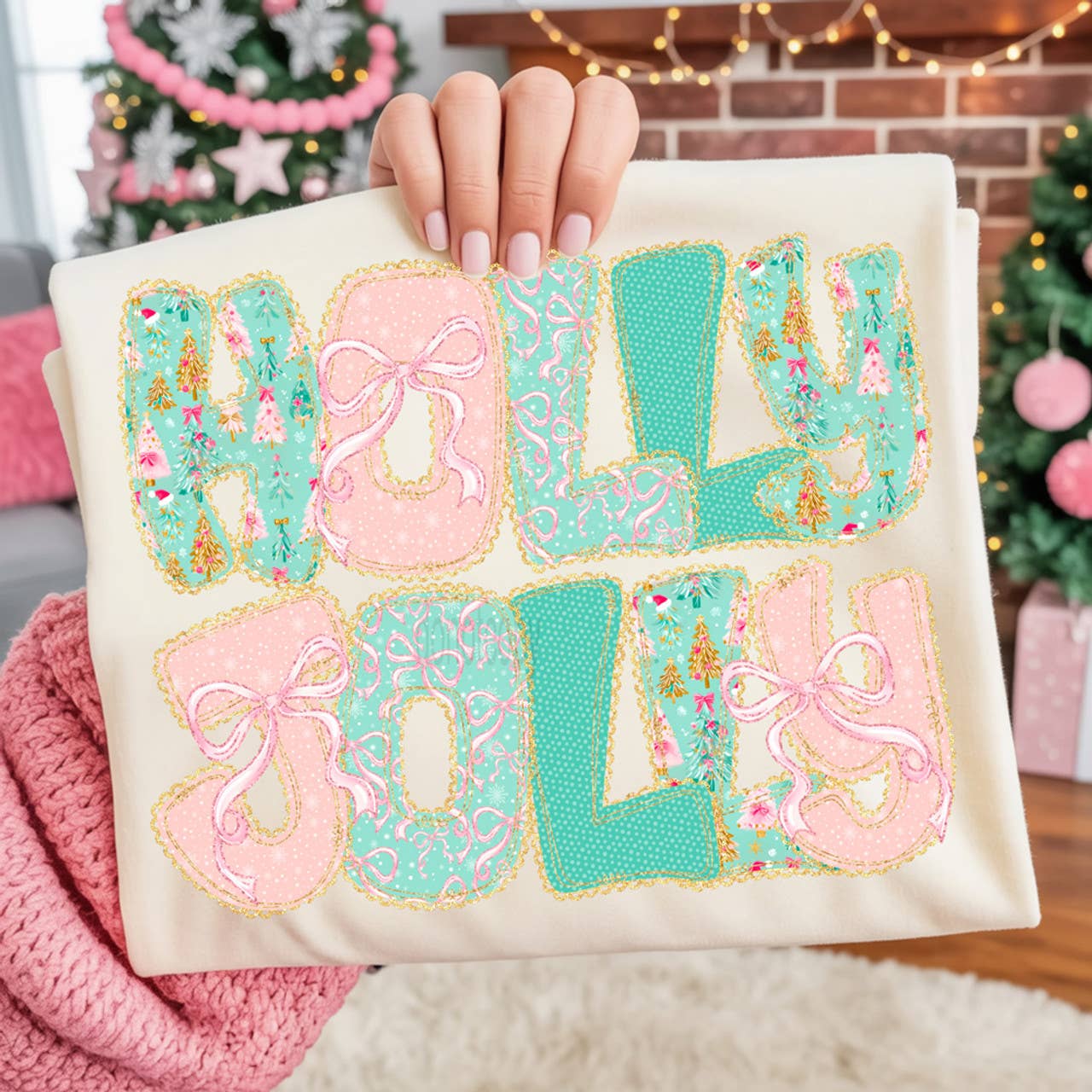 Pastel Holly Jolly Tee