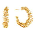 14K Gold-Dipped Spiky Triangular Post Earrings
