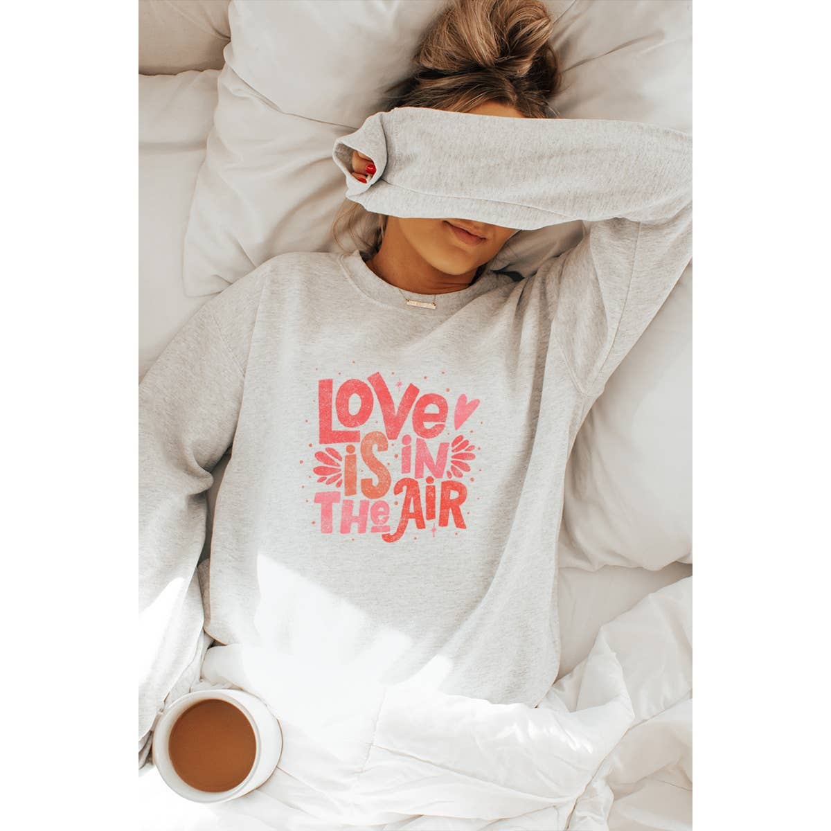 Love Is in the Air Valentine  Graphic Sweatshirts