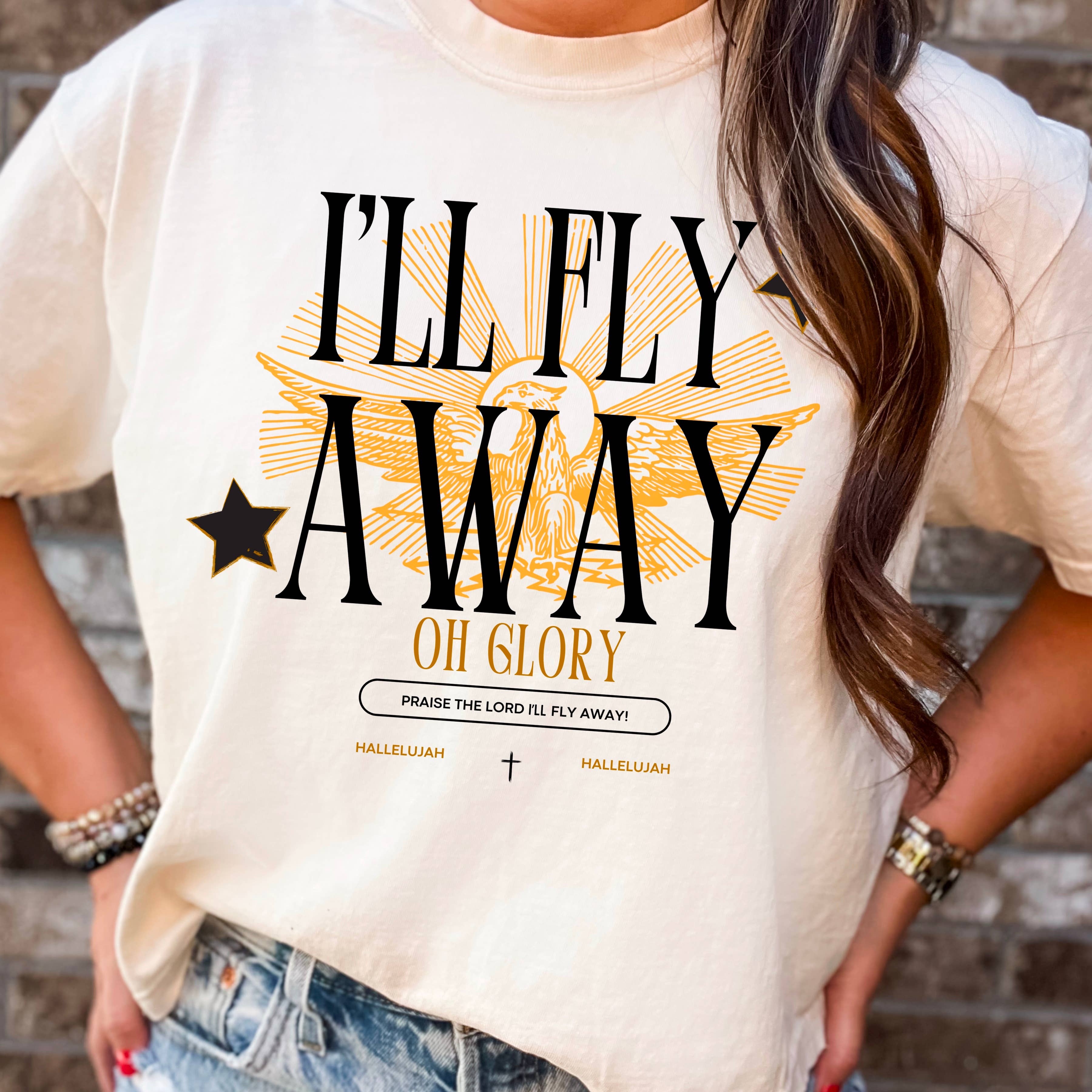 I’Ll Fly Away Christian Graphic Shirt | Comfort Colors