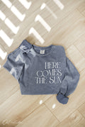 Here Comes the Sun Mineral Washed Long Sleeve Graphic