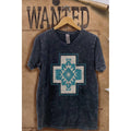 Ethnic Mineral Wash Vintage Graphic  Tee