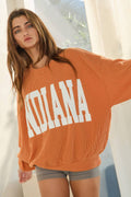 T1770I -'indiana' Comfy Oversize Graphic Sweatshirt, Gameday