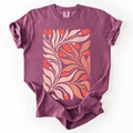 Red Tulip Flower Pattern, Vintage Boho, Nature T-Shirt