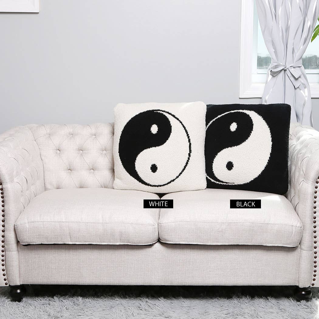 Luxury Soft Yin Yang Print Cushion Cover
