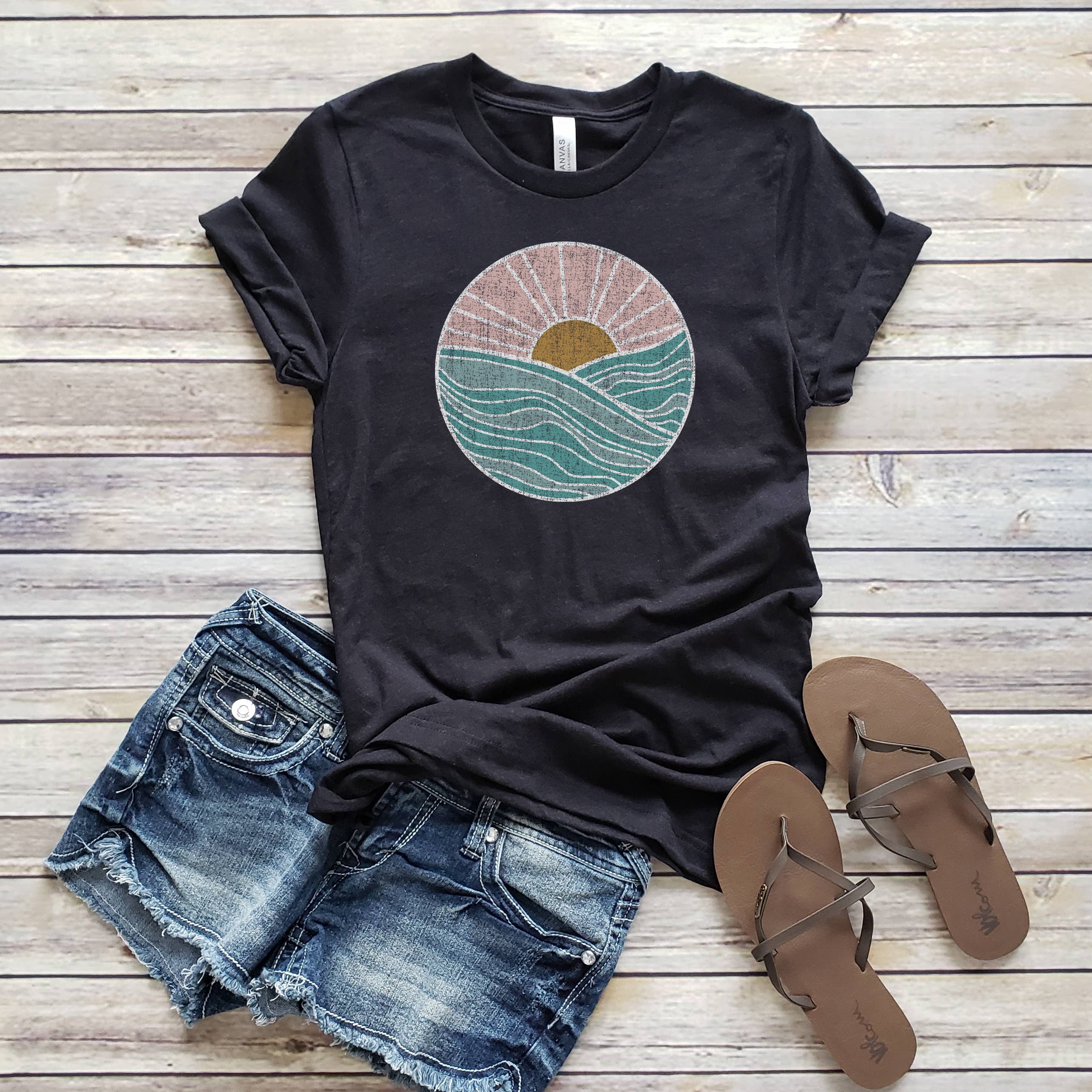 Pink Sunset Tee | Summer | Sunset | Sizes XS-2XL